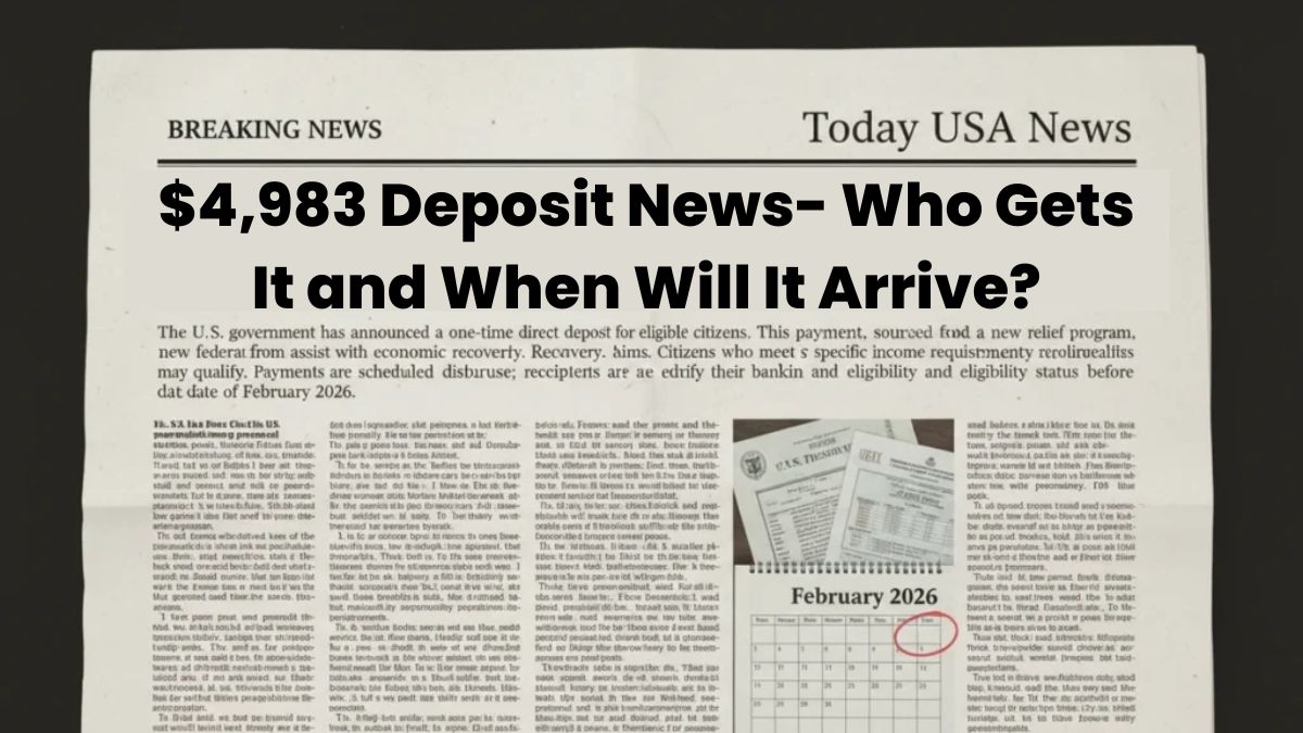 $4,983 Deposit News