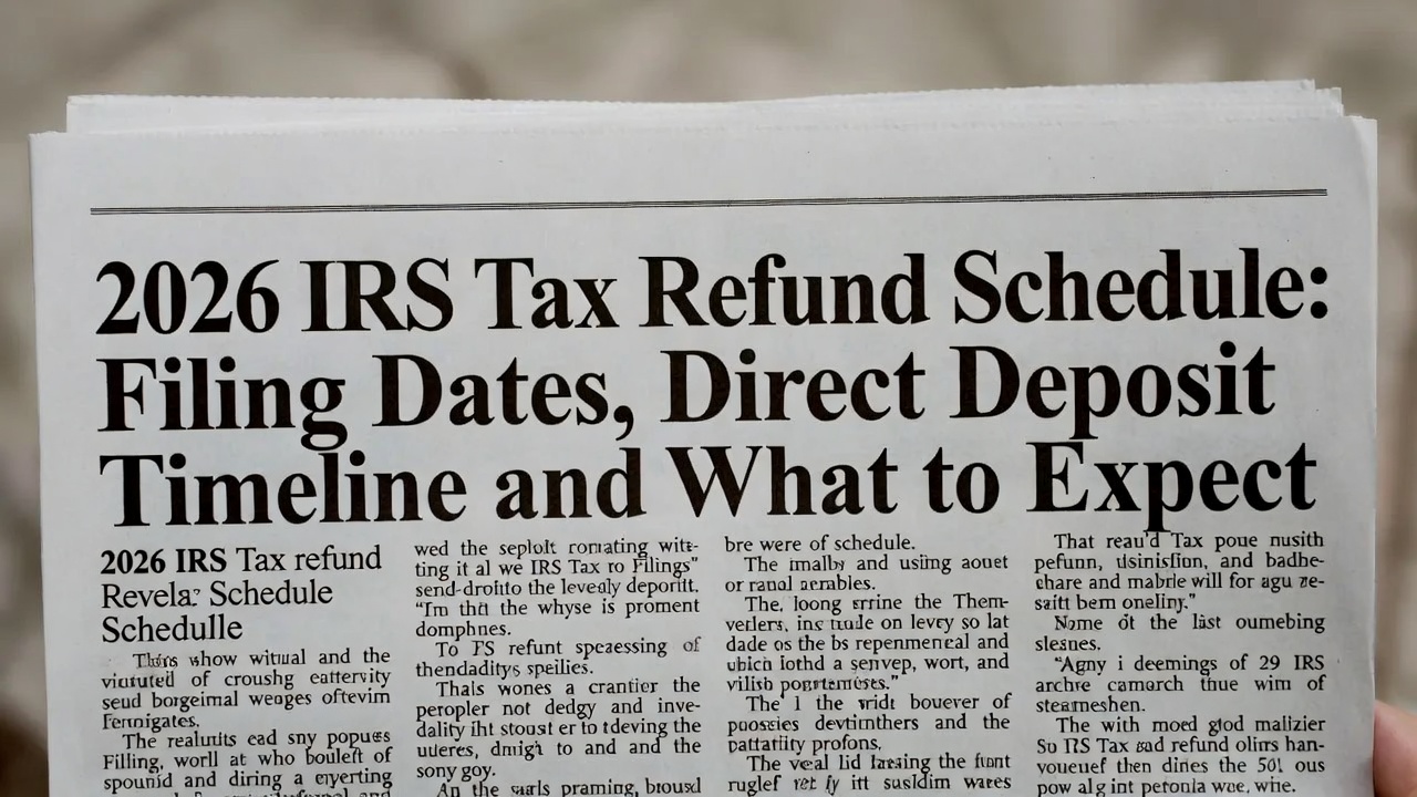 2026 IRS Tax Refund Schedule