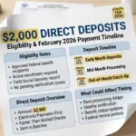 $2000 Direct Deposits Feb 2026